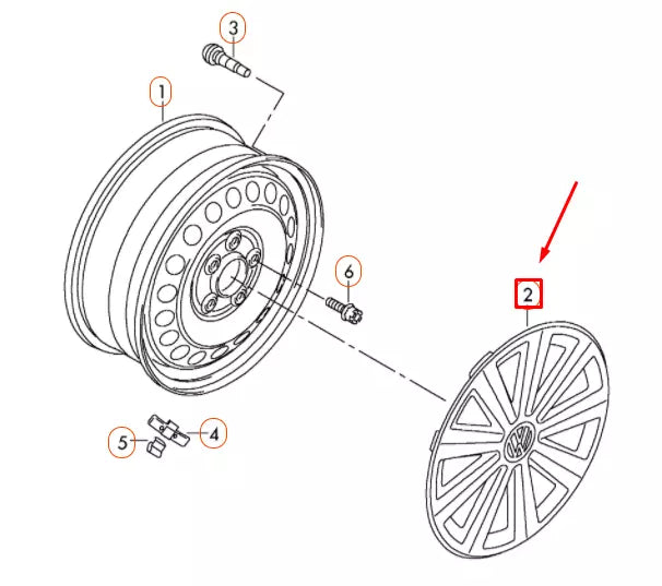 NEW VOLKSWAGEN GOLF MK7 WHEEL COVER TRIM 5G0601147BYTI