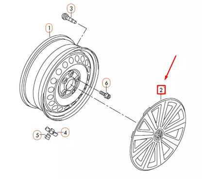 NEW VOLKSWAGEN GOLF MK7 WHEEL COVER TRIM 5G0601147BYTI