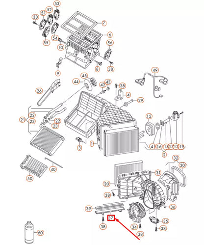 NEW VOLKSWAGEN TOUAREG 7P MK2 CABIN AIR FILTER ELEMENT COVER 7P1820955 ORIGINAL