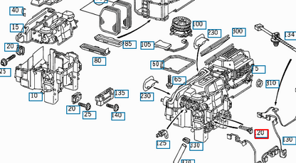 NEW MERCEDES BENZ S W220 TEMPERATURE SENSOR A2208300072 ORIGINAL