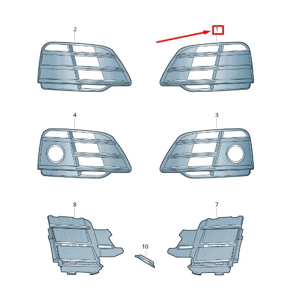 NEW AUDI Q5 FY FRONT LEFT BUMPER AIR GUIDE GRILLE 80A807679MFUQ