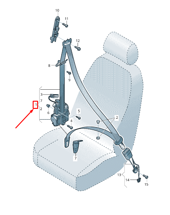 new audi a6 avant c7 front right seatbelt 4g8857706pv04 original