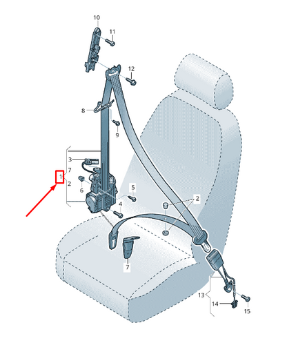 new audi a6 avant c7 front right seatbelt 4g8857706pv04 original