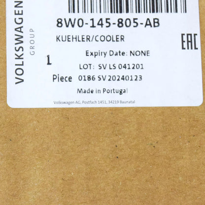 NEW AUDI A4 AVANT B9 INTERCOOLER RADIATOR 8W0145805AB ORIGINAL