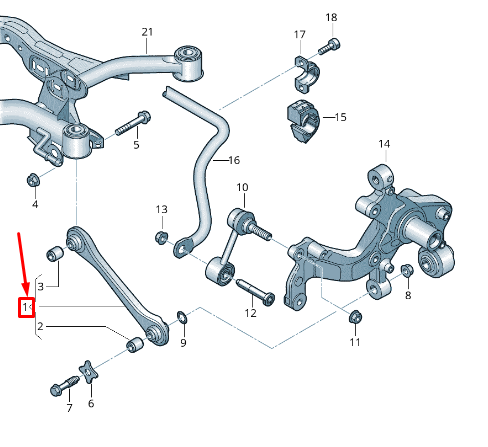 new vw sharan 7n rear right track rod 7n0501530 original