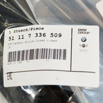 NEW BMW X5 F15 FRONT BUMPER LEFT CLOSED GRILLE 51117336509 7336509 ORIGINAL