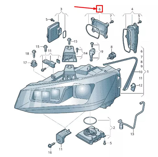 NEW AUDI Q2 GA LEFT HEADLIGHT COVER CAP 81A941159A