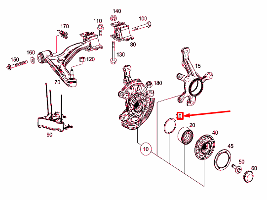 new mercedes-benz cla coupe c117 wheel bearing snap ring a2019941641 original