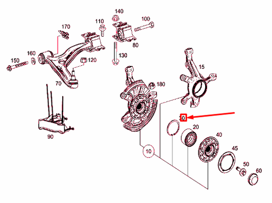 new mercedes-benz cla coupe c117 wheel bearing snap ring a2019941641 original
