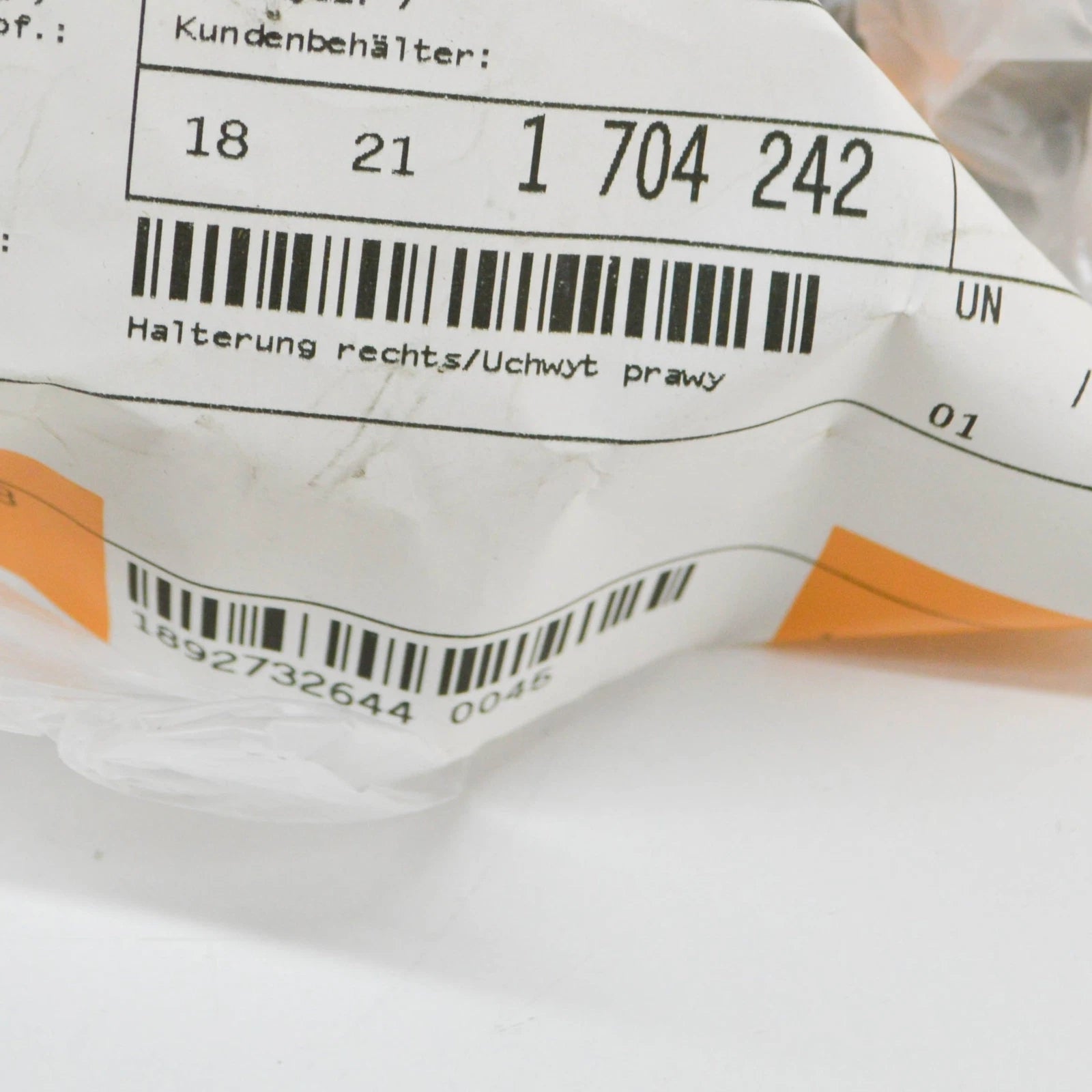 NEW BMW 7 E38 REAR EXHAUST SYSTEM RIGHT SUPPORT 18211704242 ORIGINAL