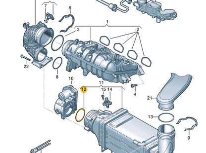NEW VOLKSWAGEN ARTEON 3H7 INTAKE MANIFOLD GASKET 036133073 ORIGINAL