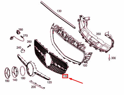 NEW MERCEDES-BENZ E-CLASS COUPE C238 FRONT RADIATOR GRILLE A2388881300 ORIGINAL