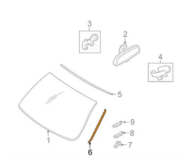 NEW BMW X5 E70 RIGHT WINDSHIELD DRIP MOLDING TRIM 51317250396 ORIGINAL