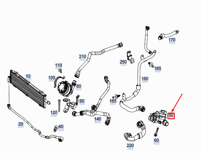 NEW MERCEDES-BENZ GLC X253 SWITCHOVER VALVE A0999068300 ORIGINAL