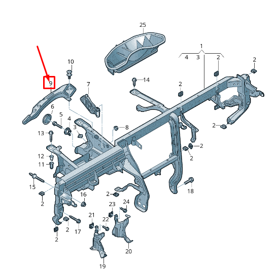 new audi a5 sportback f5 air guide channel lhd 8w1857069 original