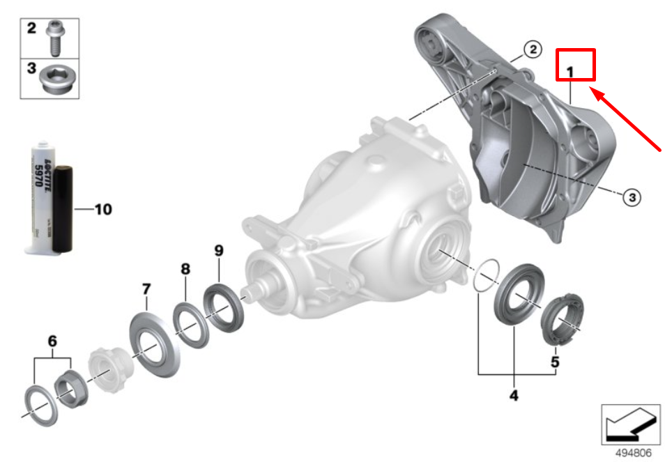 new bmw 2 coupe f22 rear differential cover 33118635664 8635664 original