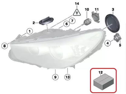 NEW BMW 5 F10 HEADLIGHT REPAIR KIT 63117296902 ORIGINAL