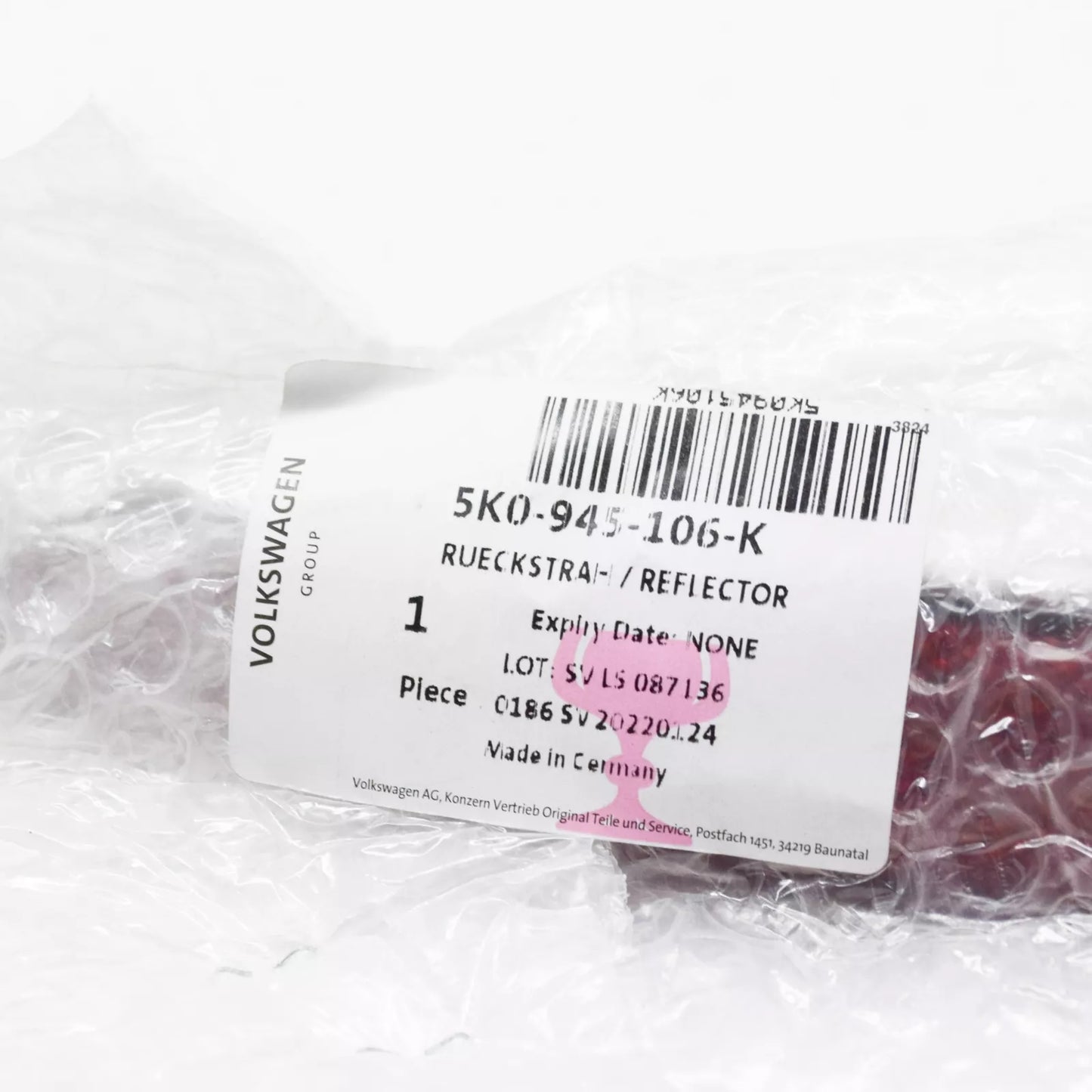 NEW VOLKSWAGEN GOLF MK6 REAR BUMPER RIGHT DEFLECTOR 5K0945106K 2010 ORIGINAL