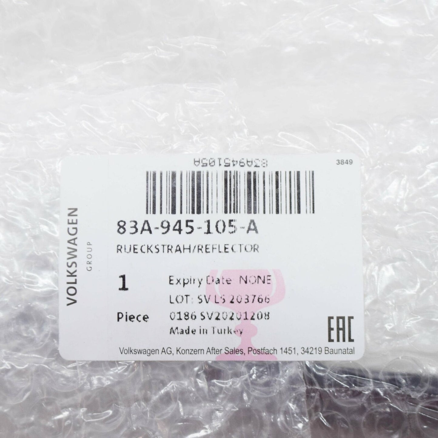 NEW AUDI Q3 F3 REAR LEFT BUMPER REFLECTOR 83A945105A ORIGINAL