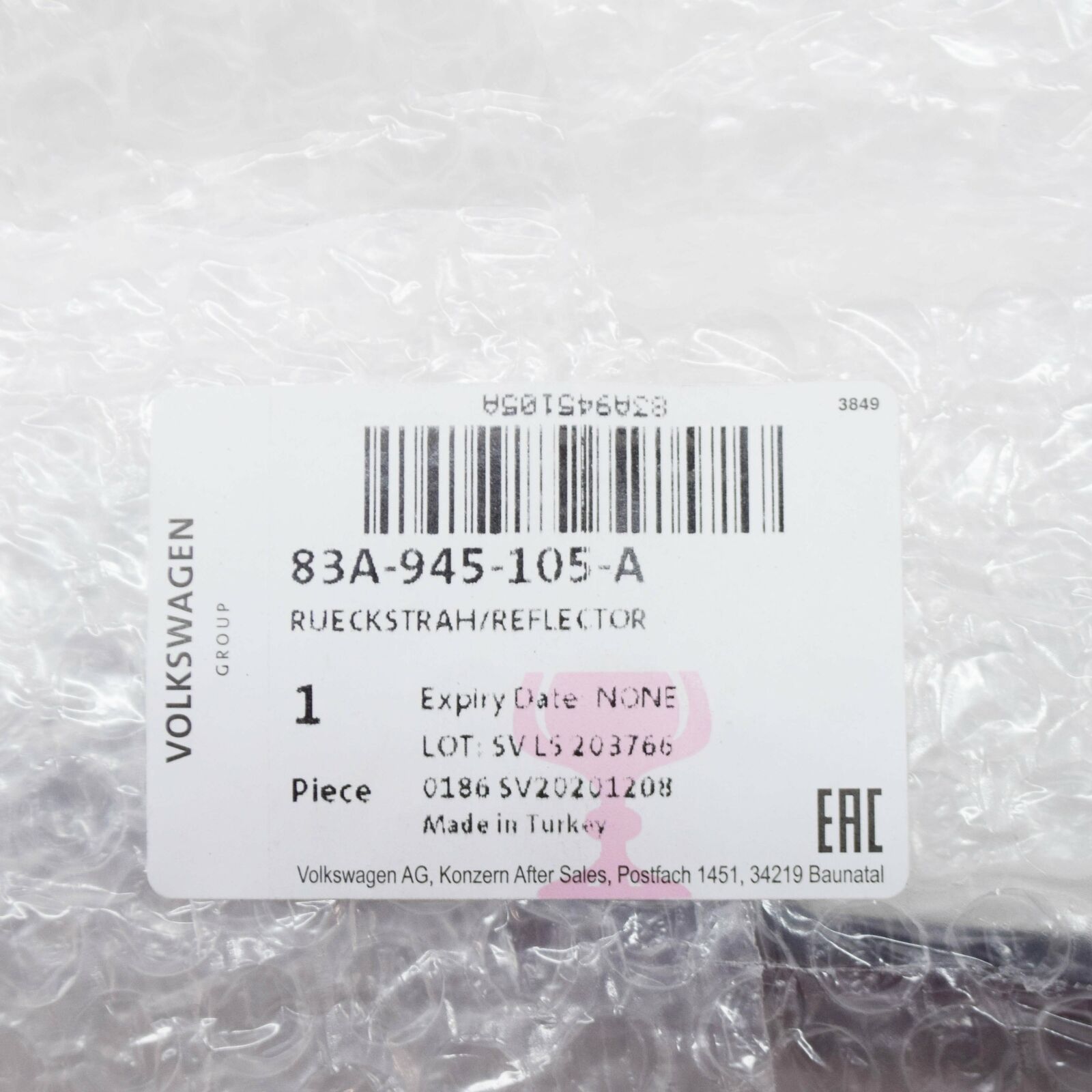 NEW AUDI Q3 F3 REAR LEFT BUMPER REFLECTOR 83A945105A ORIGINAL