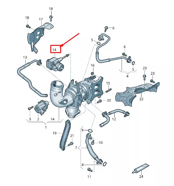 NEW AUDI A8 4H EXHAUST GAS TURBOCHARGER ELECTRIC ACTUATOR 06L145612L ORIGINAL