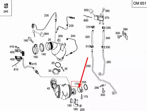 NEW MERCEDES-BENZ FRONT PIPE EXHAUST CLAMP A0004901441 ORIGINAL