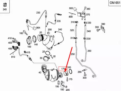 NEW MERCEDES-BENZ FRONT PIPE EXHAUST CLAMP A0004901441 ORIGINAL