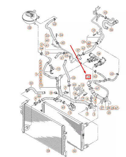 NEW AUDI A3 8V COOLING SYSTEM QUICK ACTING COUPLING 5Q0121619A ORIGINAL