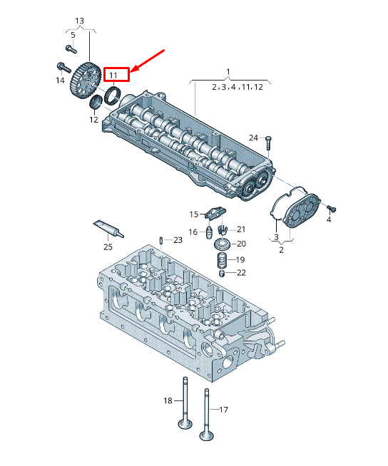 new audi a5 f5 engine shaft oil seal 05l103085c original