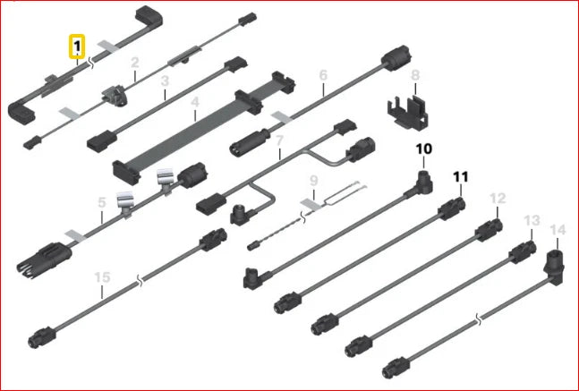 NEW BMW 1 3 5 6 X1 Z4 ADAPTER CABLE L-850MM CIC SYSTEM 9185171