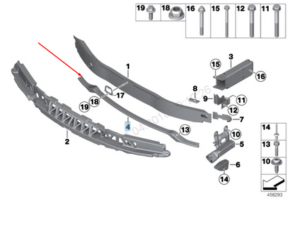 new bmw 3 f35 front bumper lower crash bar 51647279726 2016 original