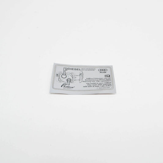 NEW AUDI Q5 8R ADBLUE WARNING STICKER 4L0010508 ORIGINAL