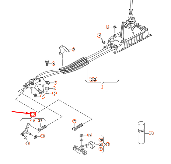 NEW AUDI A3 8V RELAY LEVER 5Q0711202B ORIGINAL