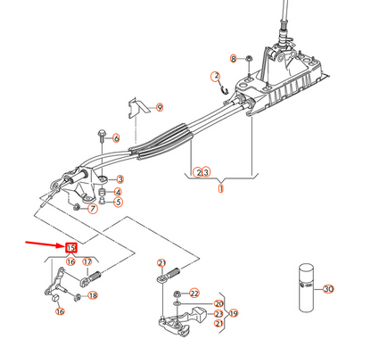 NEW AUDI A3 8V RELAY LEVER 5Q0711202B ORIGINAL