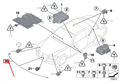 NEW BMW 3 E92 OPTICAL FIBRE PEDESTRIAN PROTECTION SENSOR 65769318772 ORIGINAL