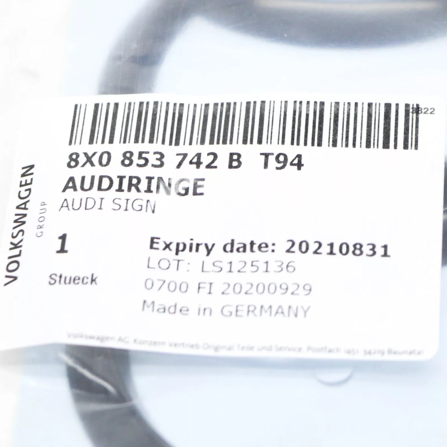 NEW AUDI Q3 F3 REAR EMBLEM BADGE 8X0853742BT94