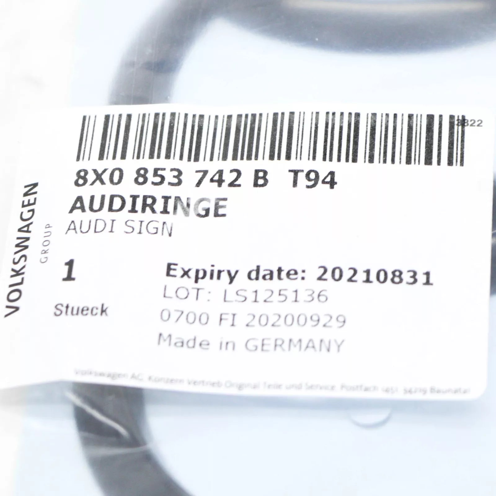 NEW AUDI Q3 F3 REAR EMBLEM BADGE 8X0853742BT94