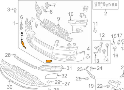 NEW AUDI A8 D4 FRONT BUMPER TOW EYE COVER 4H0807241BGRU ORIGINAL