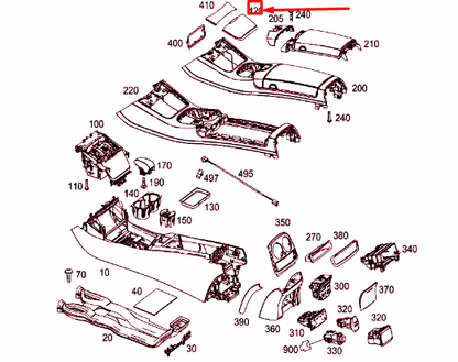 new mercedes-benz s w222 cup holder cover tray a2228100729 original