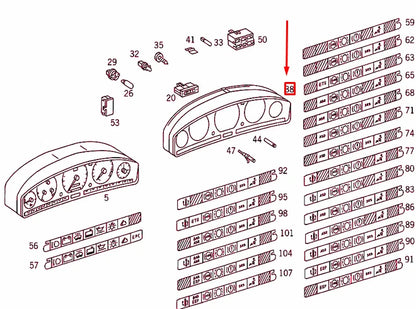 NEW MERCEDES-BENZ SL R129 INSTRUMENT CLUSTER CASE A14054011245215
