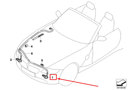 NEW BMW Z4 ROADSTER E89 HEADLIGHT WASHER NOZZLE 7206645 61677206645 ORIGINAL