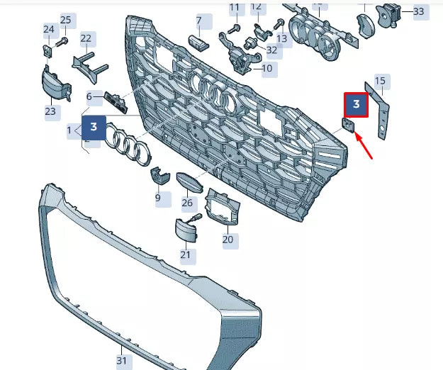 NEW AUDI RSQ8 4MN FRONT LEFT PARKTRONIC HOLDER 4M8919267B