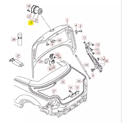 NEW VW GOLF 1K1 REAR TRUNK LID BOOT EMBLEM BADGE 3C5827469DULM ORIGINAL