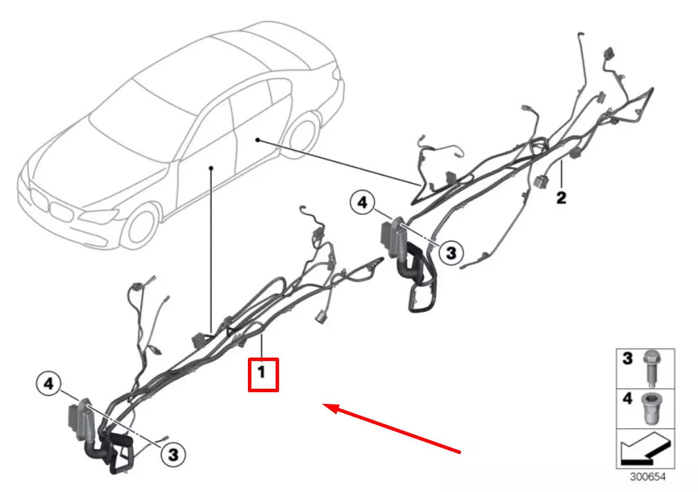 NEW BMW 5 F10 FRONT DOOR CABLE HARNESS 61129320493 9320493 2015 13416828
