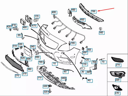 NEW MERCEDES-BENZ CLA COUPE C117 FRONT BUMPER BRACKET A1178850065 ORIGINAL