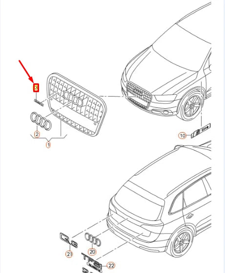 NEW AUDI Q3 8U FRONT BUMPER STONE GREY QUATTRO INSCRIPTION 8U08537361QP