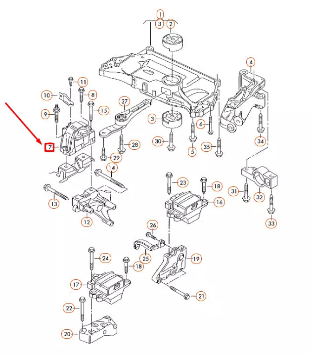 NEW VOLKSWAGEN BEETLE A5 RIGHT SIDE ENGINE MOUNTING 1K0199262CN ORIGINAL
