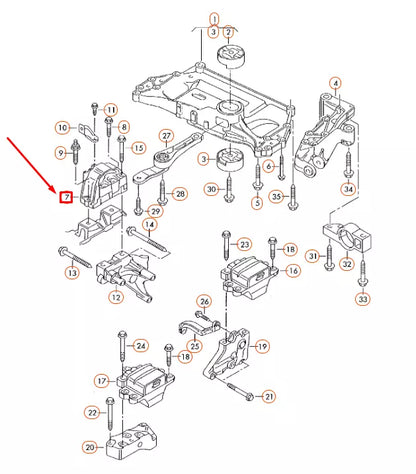 NEW VOLKSWAGEN BEETLE A5 RIGHT SIDE ENGINE MOUNTING 1K0199262CN ORIGINAL
