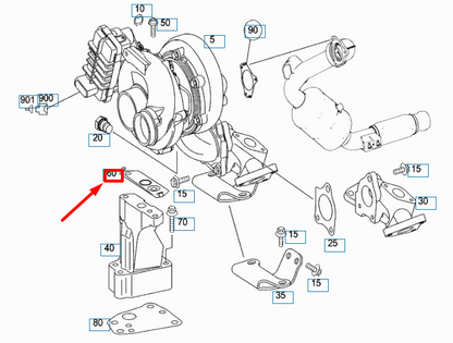 new mercedes-benz ml w164 stay to cylinder head metal seal a6421420781 original