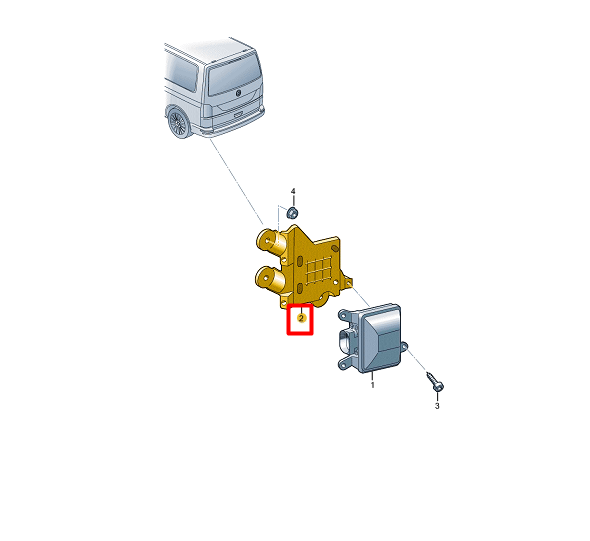 NEW VW TRANSPORTER T6 BLIND SPOT MODULE CONTROL RIGHT BRACKET 7LA937148 ORIGINAL